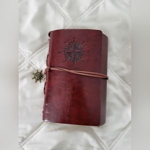 Nautical Faux Leather Mini Binder Notebook